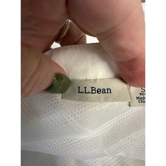 L.L. Bean Women’s White Supplex Nylon Shorts Size Small Regular Drawstring Lined - Picture 6 of 10